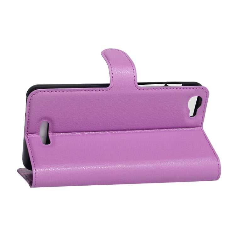 For Alcatel Pixi 4 Plus Power Litchi Texture Horizontal Flip Leather Case with Holder & Card Slots & Wallet