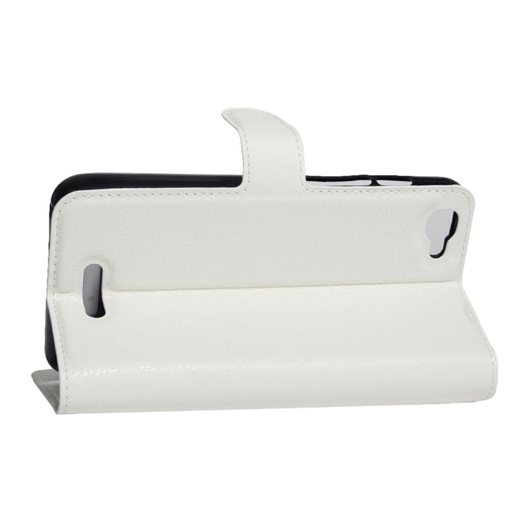 For Alcatel Pixi 4 Plus Power Litchi Texture Horizontal Flip Leather Case with Holder & Card Slots & Wallet