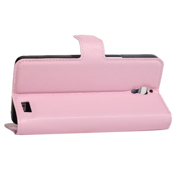 For Alcatel One Touch Idol X Litchi Texture Horizontal Flip Leather Case with Holder & Card Slots & Wallet