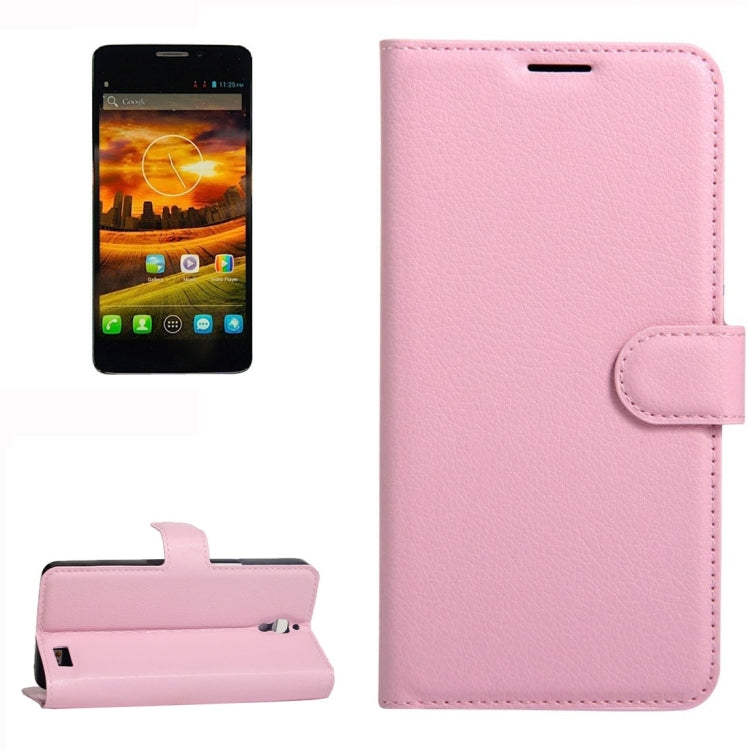 For Alcatel One Touch Idol X Litchi Texture Horizontal Flip Leather Case with Holder & Card Slots & Wallet