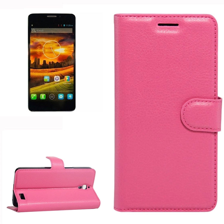 For Alcatel One Touch Idol X Litchi Texture Horizontal Flip Leather Case with Holder & Card Slots & Wallet