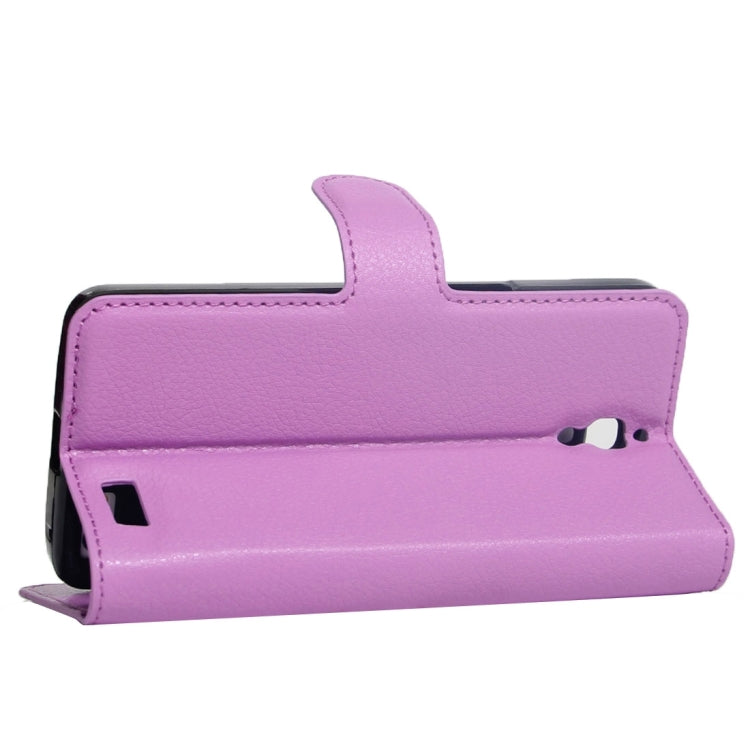 For Alcatel One Touch Idol X Litchi Texture Horizontal Flip Leather Case with Holder & Card Slots & Wallet