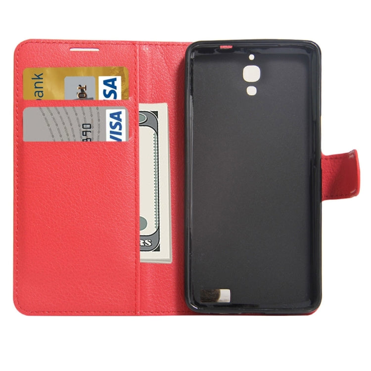 For Alcatel One Touch Idol X Litchi Texture Horizontal Flip Leather Case with Holder & Card Slots & Wallet