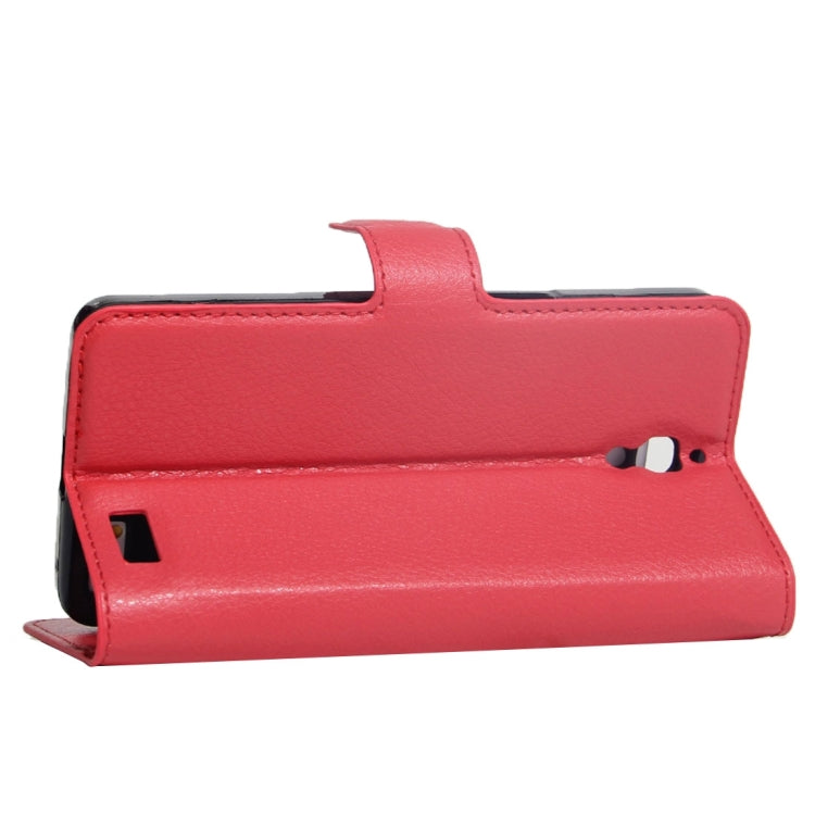 For Alcatel One Touch Idol X Litchi Texture Horizontal Flip Leather Case with Holder & Card Slots & Wallet