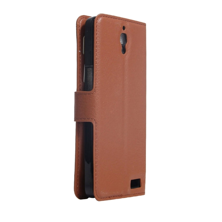 For Alcatel One Touch Idol X Litchi Texture Horizontal Flip Leather Case with Holder & Card Slots & Wallet