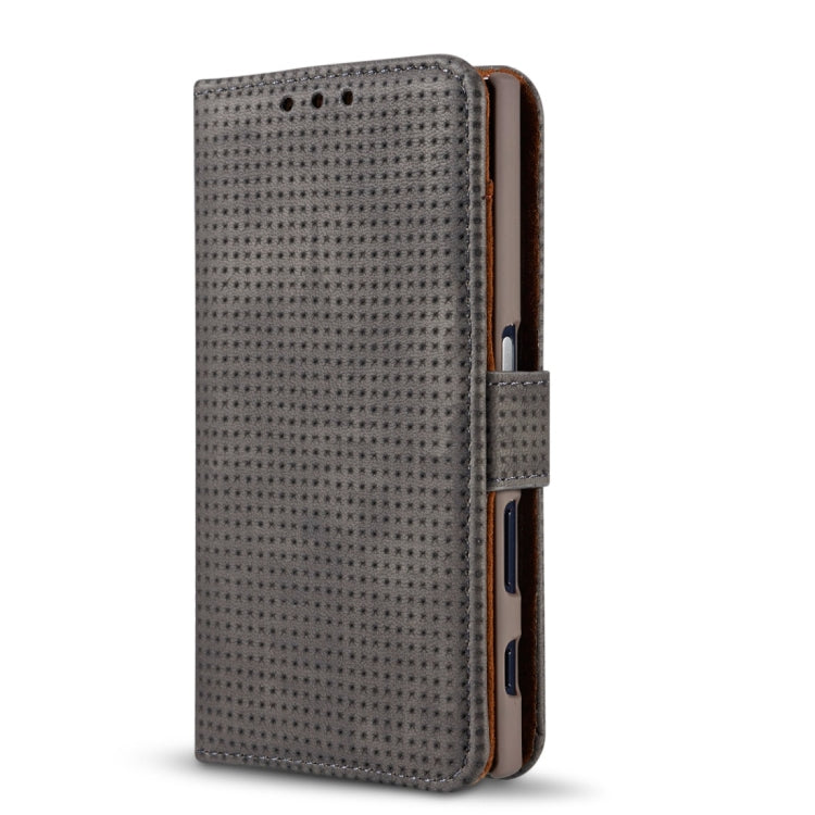 For Sony Xperia X Compact Retro Style Mesh Breathable Horizontal Flip Leather Case with Card Slot & Holder & Wallet