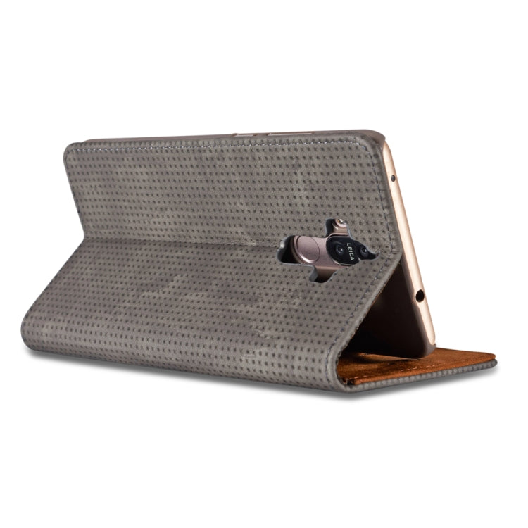 For Huawei Mate 9 Retro Style Mesh Breathable Horizontal Flip Leather Case with Card Slot & Holder & Wallet