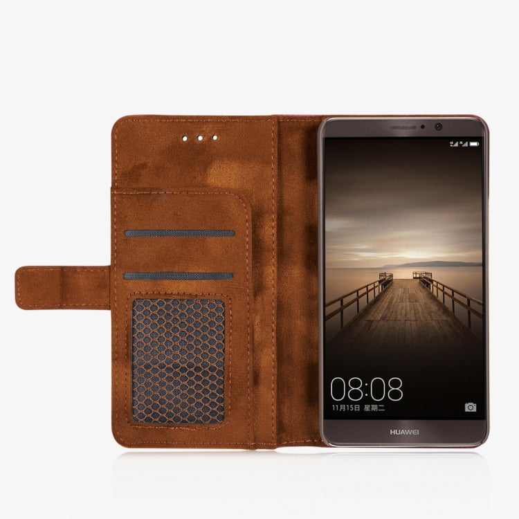 For Huawei Mate 9 Retro Style Mesh Breathable Horizontal Flip Leather Case with Card Slot & Holder & Wallet