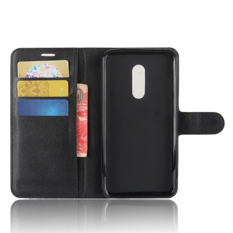 For Alcatel A7 Litchi Texture Horizontal Flip Leather Case with Holder & Card Slots & Wallet