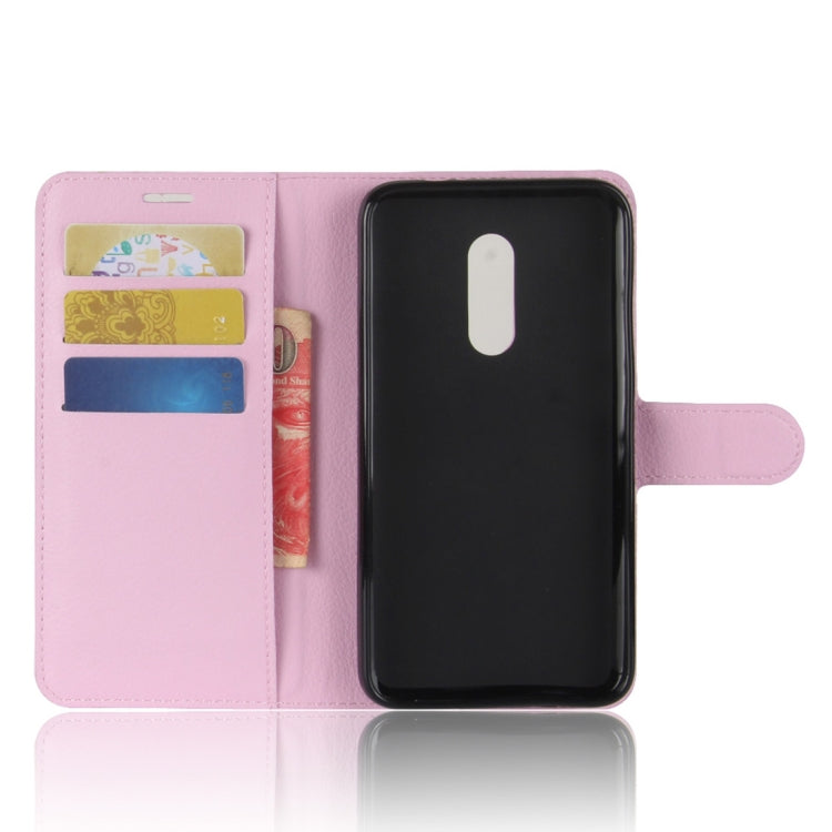 For Alcatel A7 Litchi Texture Horizontal Flip Leather Case with Holder & Card Slots & Wallet