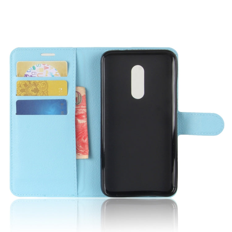 For Alcatel A7 Litchi Texture Horizontal Flip Leather Case with Holder & Card Slots & Wallet