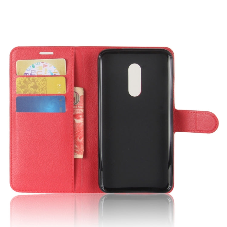 For Alcatel A7 Litchi Texture Horizontal Flip Leather Case with Holder & Card Slots & Wallet