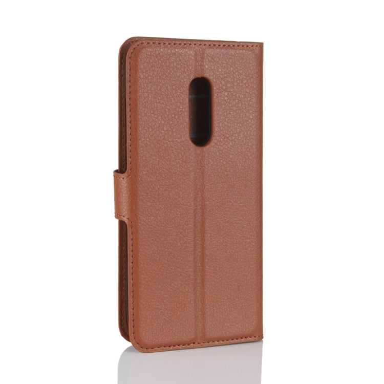 For Alcatel A7 Litchi Texture Horizontal Flip Leather Case with Holder & Card Slots & Wallet
