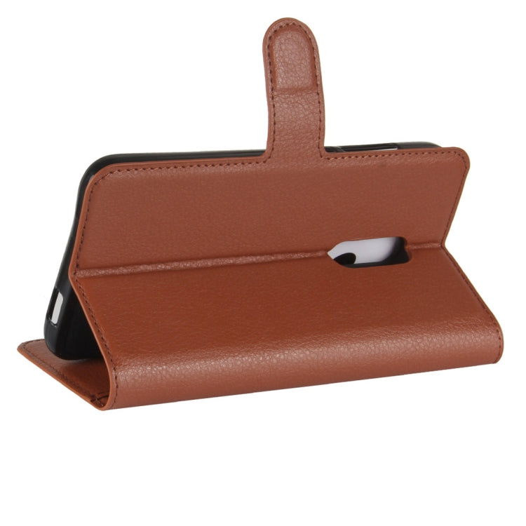 For Alcatel A7 Litchi Texture Horizontal Flip Leather Case with Holder & Card Slots & Wallet