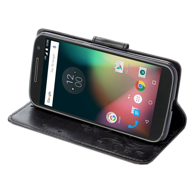 For Motorola Moto G (4rd gen) Plus Pressed Flowers Leather Case with Holder & Card Slots & Wallet