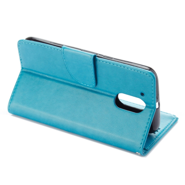 For Motorola Moto G (4rd gen) Plus Pressed Flowers Leather Case with Holder & Card Slots & Wallet