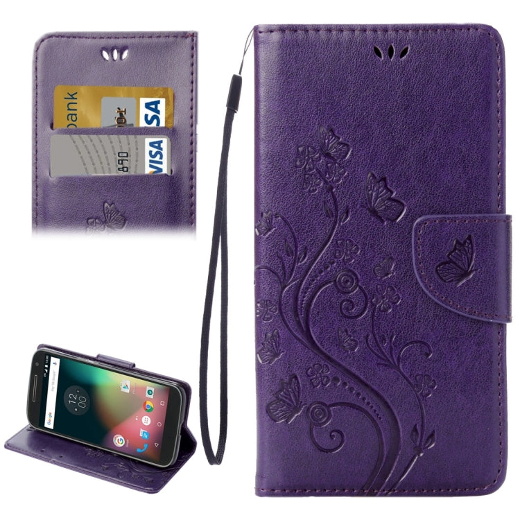 For Motorola Moto G (4rd gen) Plus Pressed Flowers Leather Case with Holder & Card Slots & Wallet