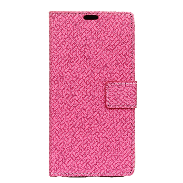 For Huawei Honor 8 Pro Weave Pattern Horizontal Flip Leather Case with Holder & Card Slots & Wallet