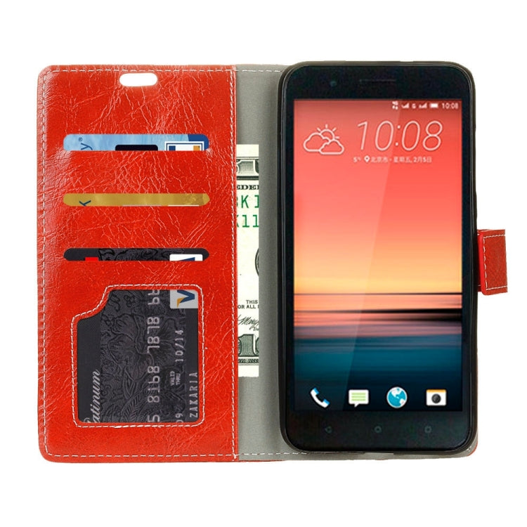 For HTC One X10 Retro Crazy Horse Texture Horizontal Flip Leather Case with Holder & Card Slots & Wallet