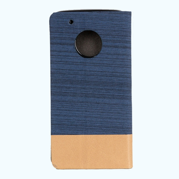 For Motorola Moto G Plus (5th Gen.) Denim Texture Horizontal Flip Leather Case with Holder & Card Slots & Wallet
