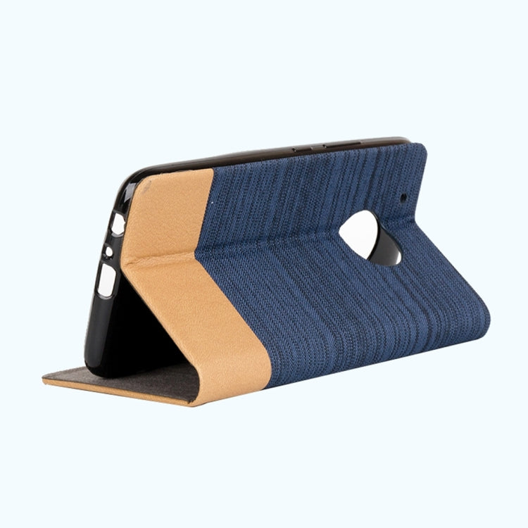 For Motorola Moto G Plus (5th Gen.) Denim Texture Horizontal Flip Leather Case with Holder & Card Slots & Wallet
