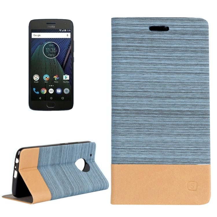 For Motorola Moto G Plus (5th Gen.) Denim Texture Horizontal Flip Leather Case with Holder & Card Slots & Wallet