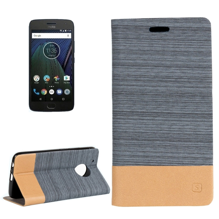 For Motorola Moto G Plus (5th Gen.) Denim Texture Horizontal Flip Leather Case with Holder & Card Slots & Wallet