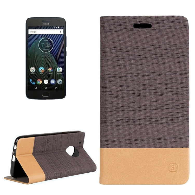 For Motorola Moto G Plus (5th Gen.) Denim Texture Horizontal Flip Leather Case with Holder & Card Slots & Wallet