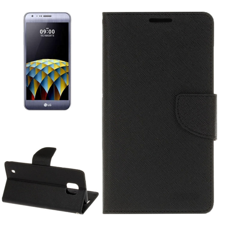 For LG X Cam Cross Texture Horizontal Flip Leather Case with Card Slots & Wallet & Holder