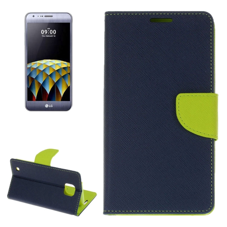 For LG X Cam Cross Texture Horizontal Flip Leather Case with Card Slots & Wallet & Holder