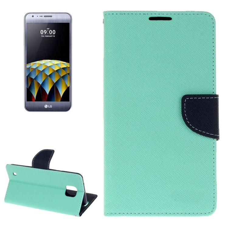 For LG X Cam Cross Texture Horizontal Flip Leather Case with Card Slots & Wallet & Holder
