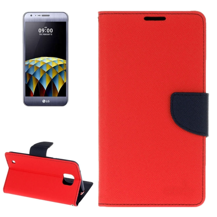 For LG X Cam Cross Texture Horizontal Flip Leather Case with Card Slots & Wallet & Holder