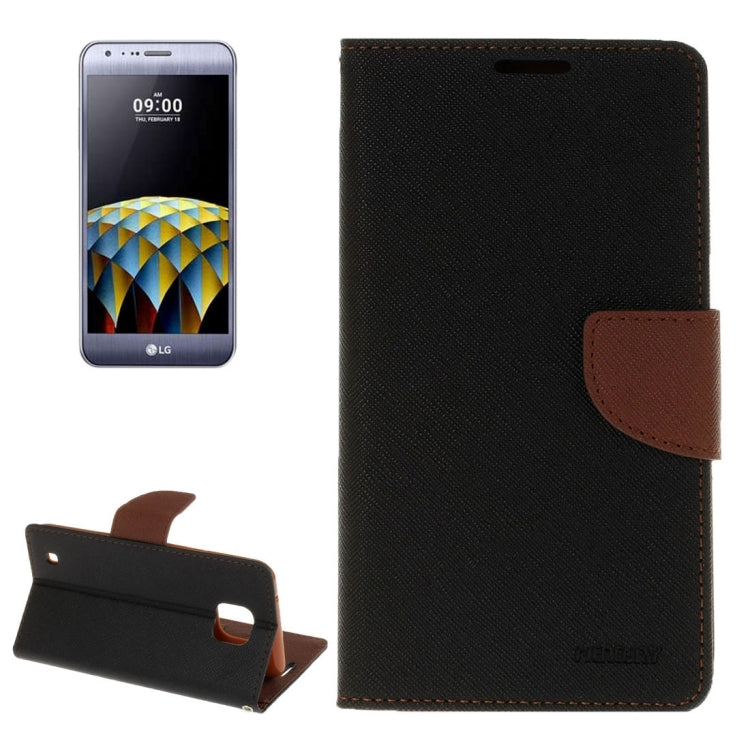 For LG X Cam Cross Texture Horizontal Flip Leather Case with Card Slots & Wallet & Holder