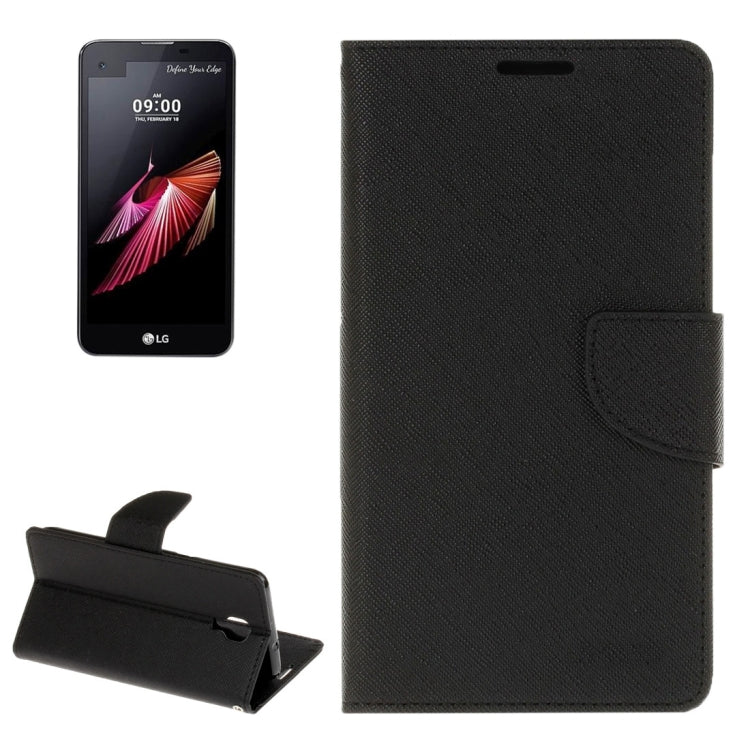 For LG X Screen Cross Texture Horizontal Flip Leather Case with Card Slots & Wallet & Holder