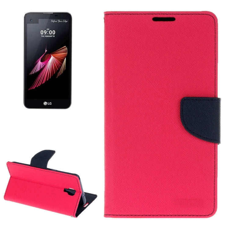 For LG X Screen Cross Texture Horizontal Flip Leather Case with Card Slots & Wallet & Holder