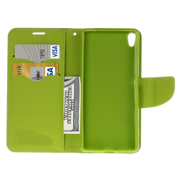 For Sony Xperia X Cross Texture Horizontal Flip Leather Case with Holder & Card Slots & Wallet