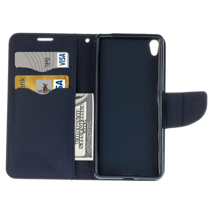 For Sony Xperia XA Cross Texture Horizontal Flip Leather Case with Holder & Card Slots & Wallet