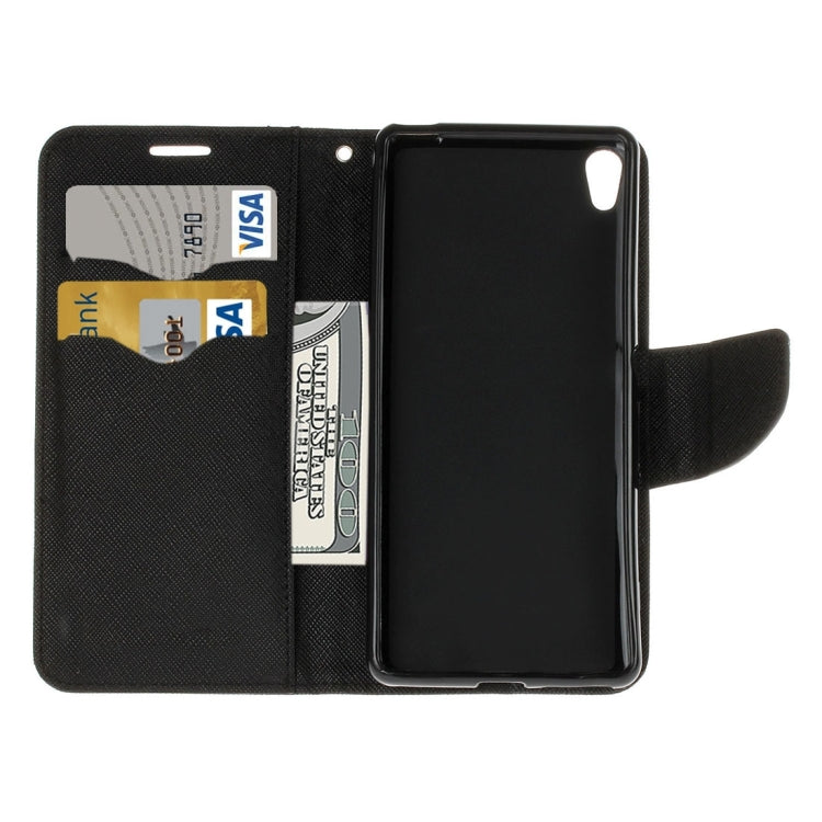 For Sony Xperia X Performance Cross Texture Horizontal Flip Leather Case with Holder & Card Slots & Wallet