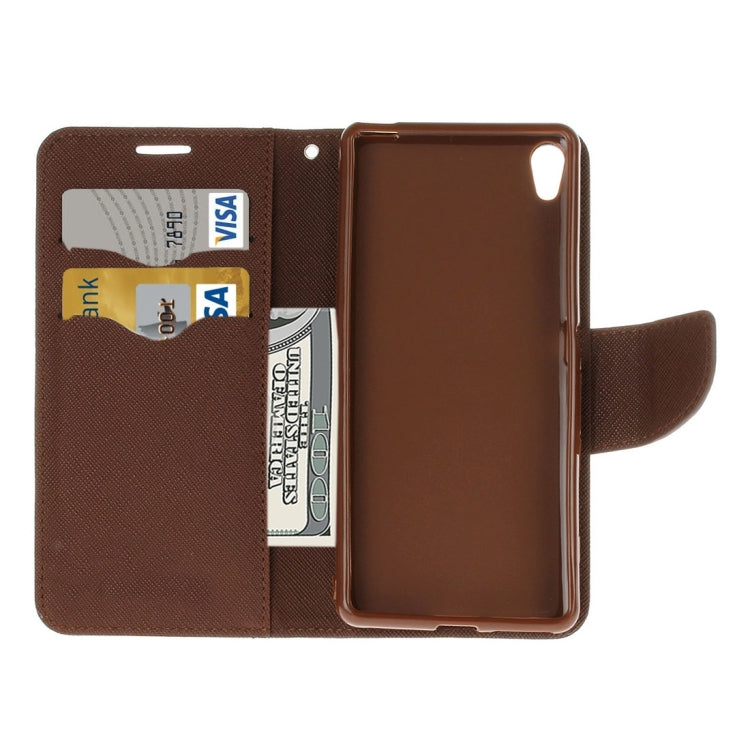 For Sony Xperia X Performance Cross Texture Horizontal Flip Leather Case with Holder & Card Slots & Wallet