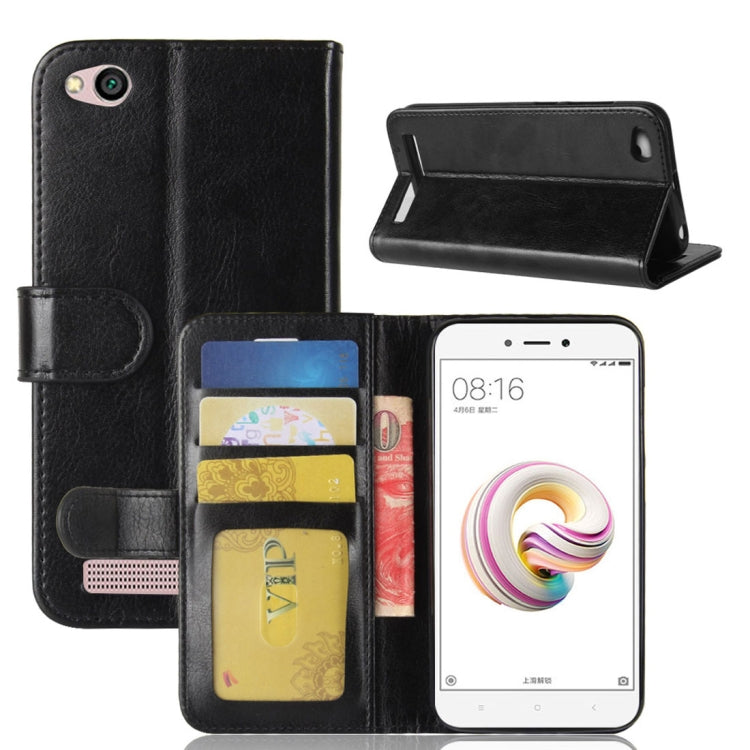 For Xiaomi  Redmi 5A Crazy Horse Texture Horizontal Flip Leather Case with Holder & Card Slots & Wallet