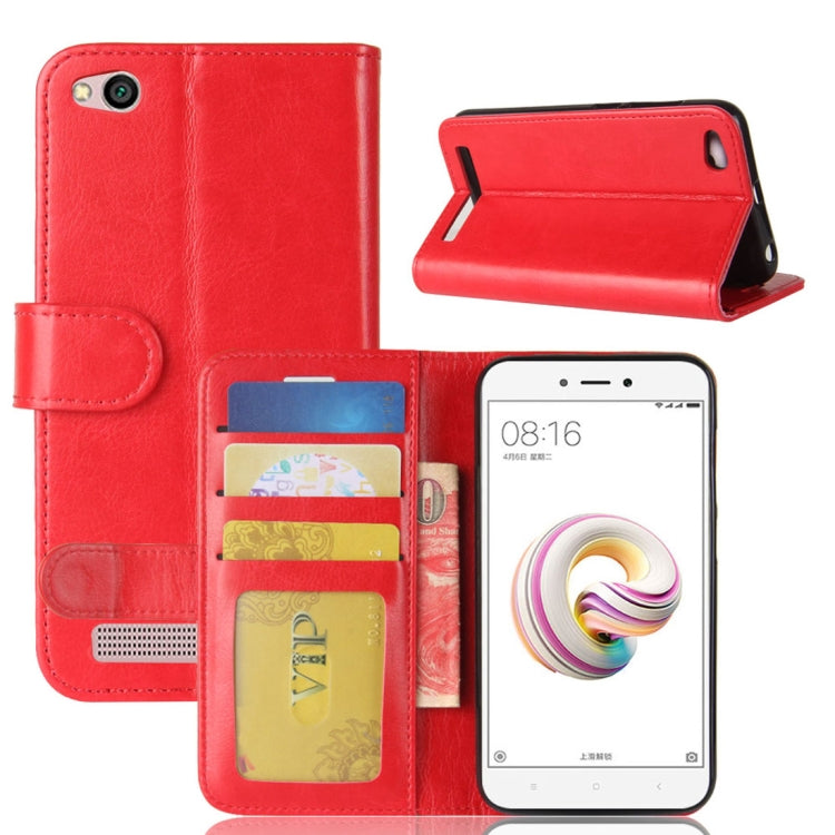 For Xiaomi  Redmi 5A Crazy Horse Texture Horizontal Flip Leather Case with Holder & Card Slots & Wallet