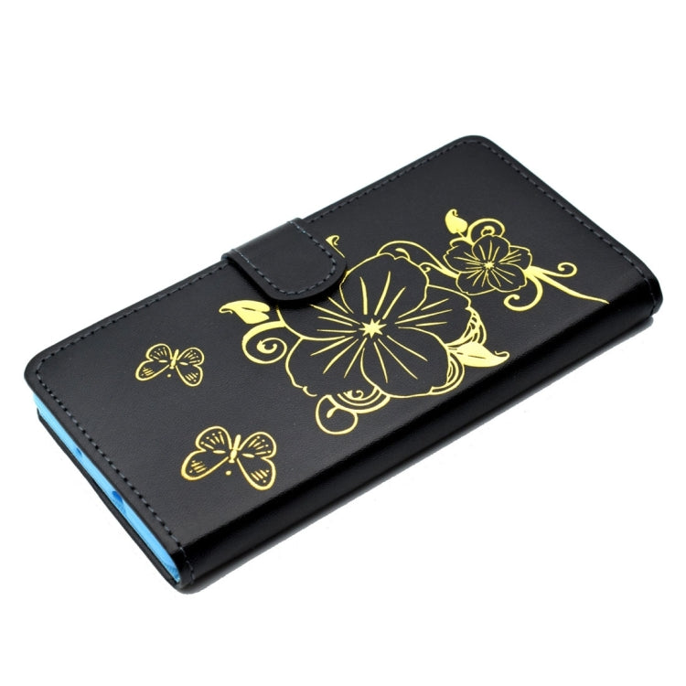 For Huawei P8 Lite Bronzing Butterfly Pattern Horizontal Flip PU Leather Case with Holder & Card Slots & Wallet