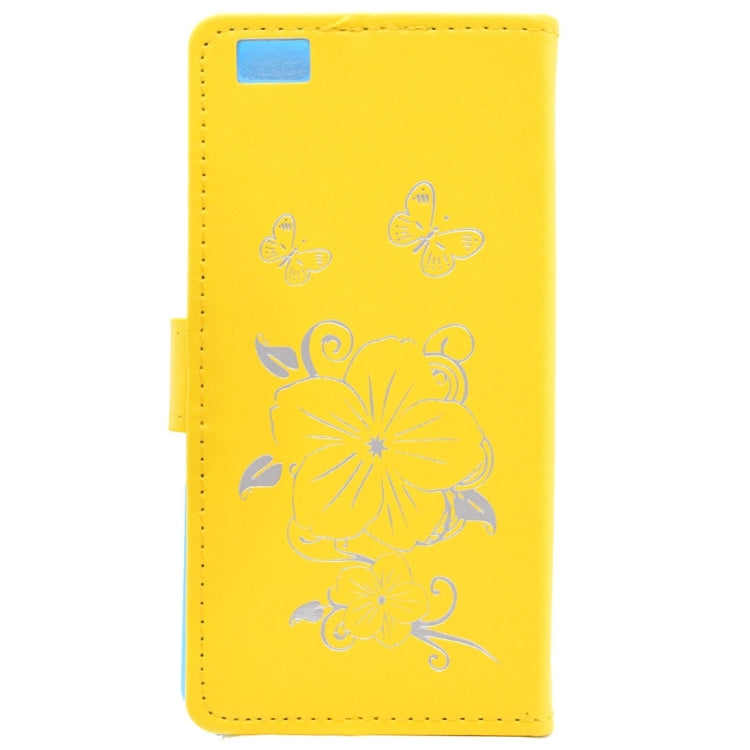 For Huawei P8 Lite Bronzing Butterfly Pattern Horizontal Flip PU Leather Case with Holder & Card Slots & Wallet