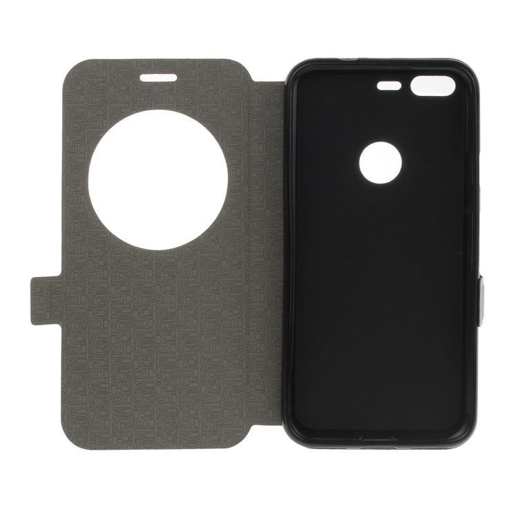 For Google Pixel Horizontal Flip Leather Case with Call Display ID & Holder