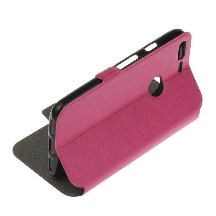 For Google Pixel Horizontal Flip Leather Case with Call Display ID & Holder