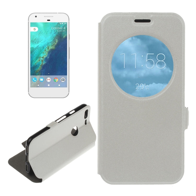 For Google Pixel Horizontal Flip Leather Case with Call Display ID & Holder
