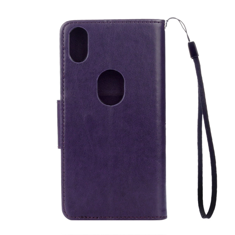 For BQ Aquaris X5 Plus Butterflies Love Flowers Embossing Horizontal Flip Leather Case with Holder & Card Slots & Wallet & Lanyard