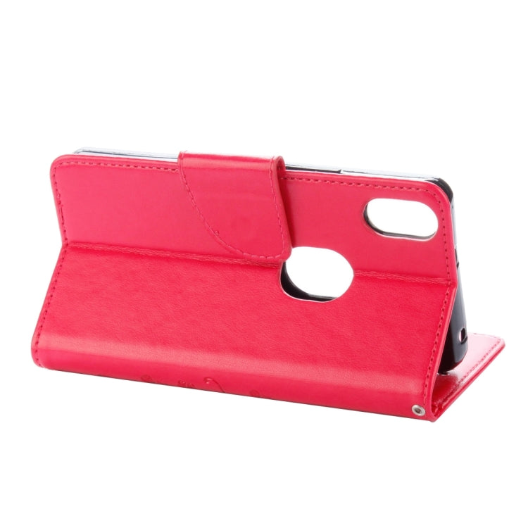 For BQ Aquaris X5 Plus Butterflies Love Flowers Embossing Horizontal Flip Leather Case with Holder & Card Slots & Wallet & Lanyard