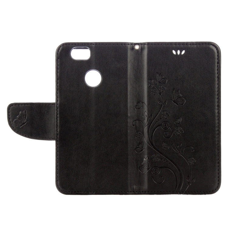 For Huawei nova Butterflies LOVE for  Flowers Embossing Horizontal Flip Leather Case with Holder & Card Slots & Wallet & Lanyard