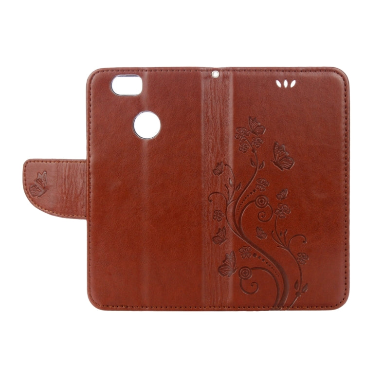 For Huawei nova Butterflies LOVE for  Flowers Embossing Horizontal Flip Leather Case with Holder & Card Slots & Wallet & Lanyard